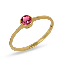 Pink Tourmaline Ring 18k Gold Vermeil size 7 (4mm)