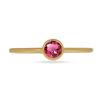 Pink Tourmaline Ring 18k Gold Vermeil size 7 (4mm)