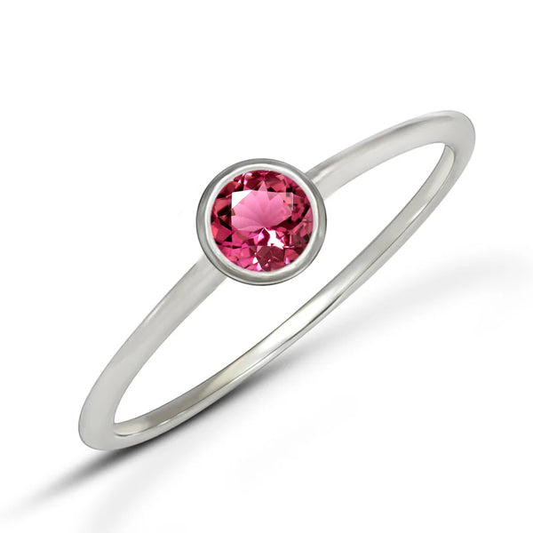 Pink Tourmaline Ring size 5 (4mm)
