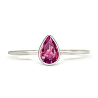 Pink Tourmaline Ring 6x4mm size 5