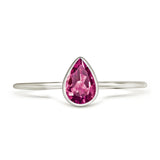 Pink Tourmaline Ring 6x4mm size 5