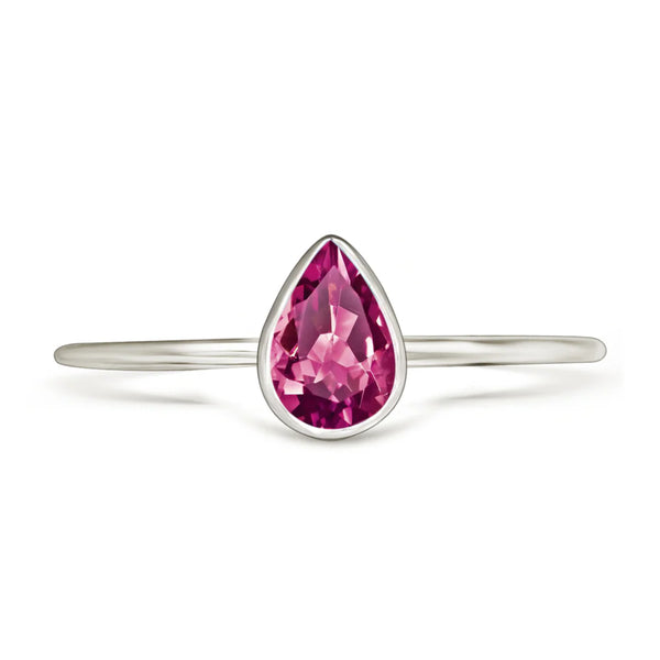 Pink Tourmaline Ring 6x4mm size 5