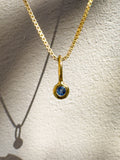Blue Sapphire- Virgo Birthstone Pendant Gold Vermeil