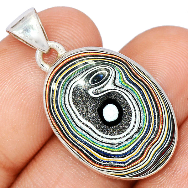 Fordite Detroit Pendant