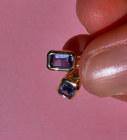 Tanzanite Faceted Pendant 6x4mm Gold vermeil