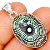 Fordite Detroit Agate Pendant