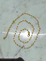 Paperclip Chain 18 inch adjustable Gold Vermeil (16-18 inch)