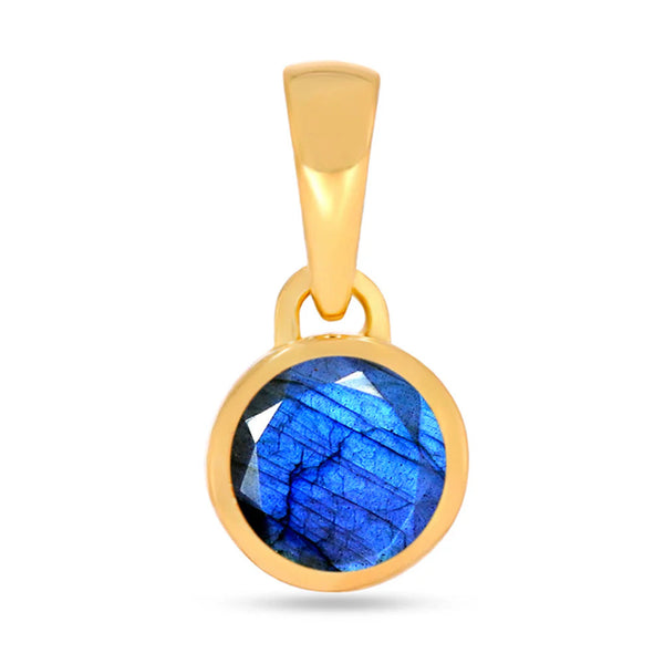 Labradorite Pendant 5mm Gold Vermeil
