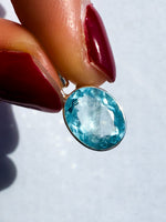 Aquamarine Faceted Pendant