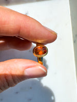 Orange Kyanite Faceted Ring size 6.5 Gold Vermeil
