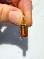 Orange Kyanite Faceted Pendant Gold Vermeil
