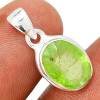 Green Kyanite Faceted Pendant