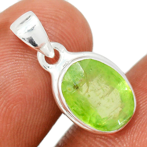 Green Kyanite Faceted Pendant