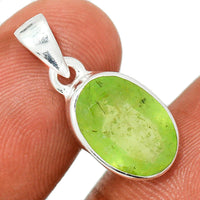 Green Kyanite Faceted Pendant