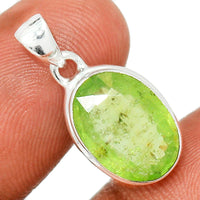 Green Kyanite Faceted Pendant