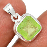 Green Kyanite Faceted Pendant