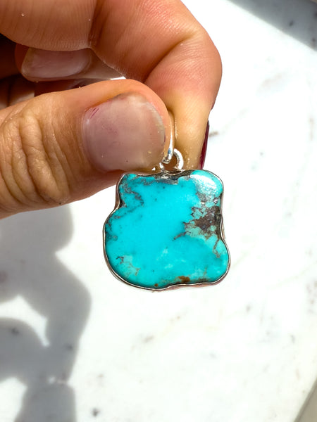 Number 8 mine turquoise natural pendant