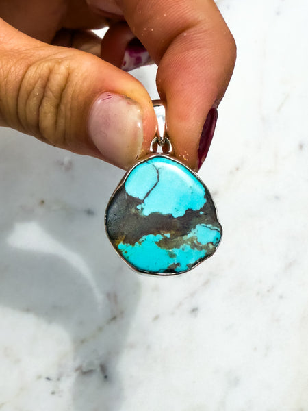 Turquoise Number 8 Mine Natural Pendant