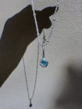 Teal Kyanite- Gemini Birthstone Pendant Sterling Silver