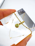 Peridot- Leo Birthstone Pendant Gold Vermeil