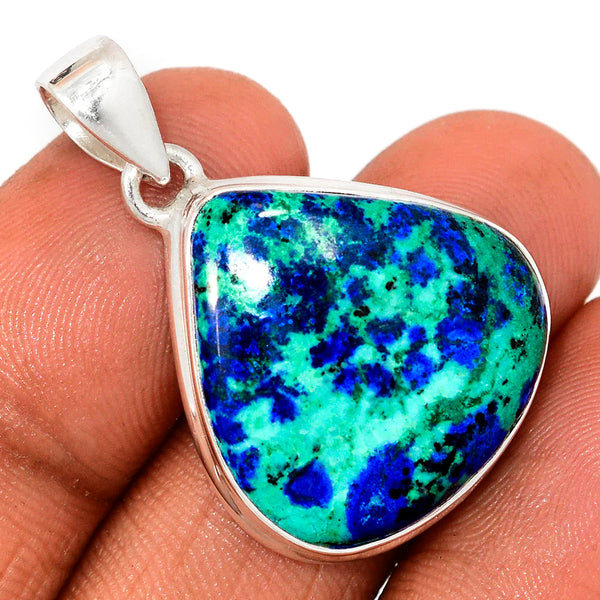 Azurite in Malachite Pendant