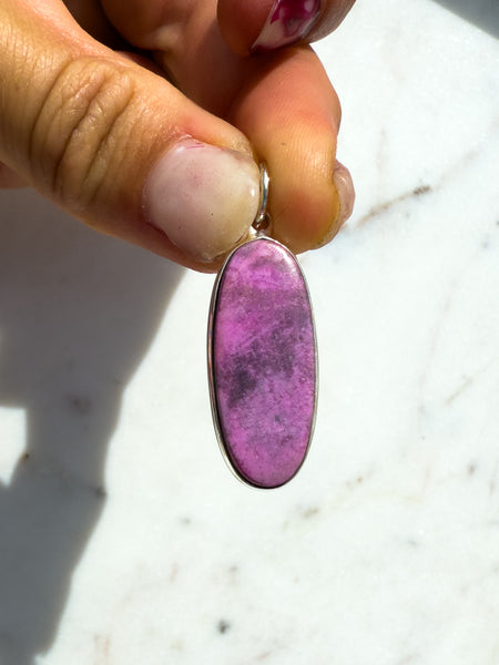 Cobalto Calcite Cabochon Pendant