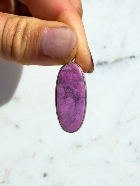 Cobalto Calcite Cabochon Pendant