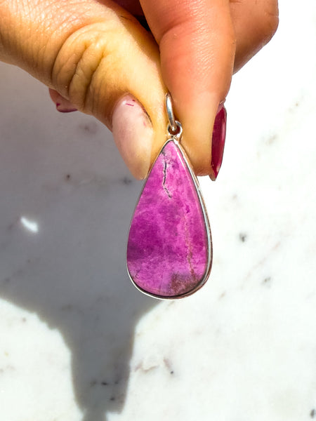 Cobalto Calcite Cabochon Pendant