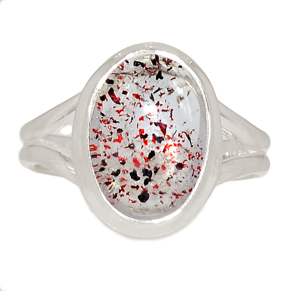 Lepidicrosite in Quartz Ring size 7.5