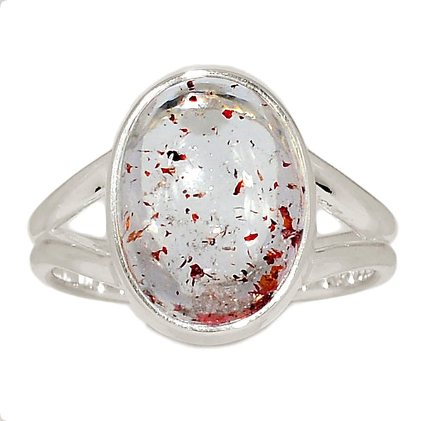 Lepidicrosite in Quartz Ring size 7