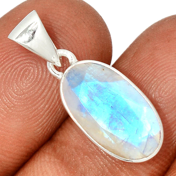 Blue Fire Moonstone Faceted