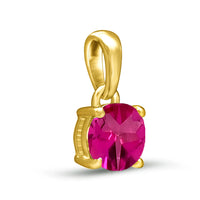 Pink Topaz Faceted Pendant 6mm 18k Gold Vermeil