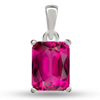 Pink Topaz Faceted Pendant 8x6mm