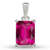 Pink Topaz Faceted Pendant 8x6mm