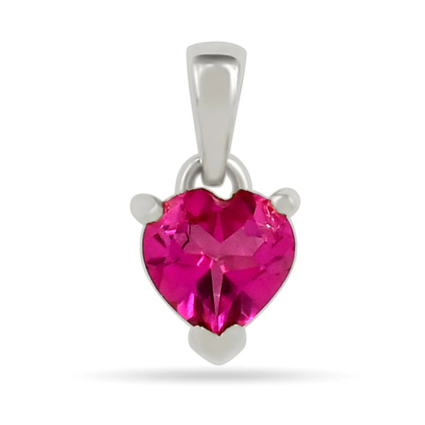 Pink Topaz Faceted Pendant 6mm