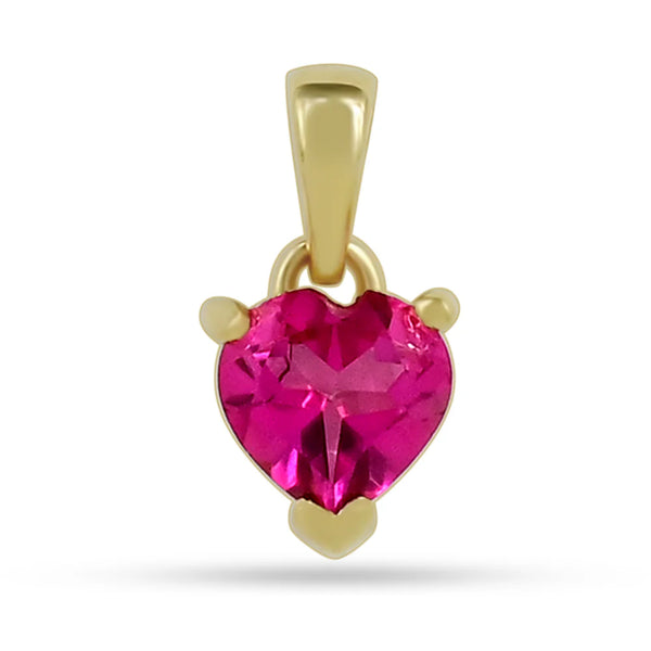 Pink Topaz Faceted Pendant 6mm 18k Gold Vermeil
