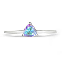 Mystic Topaz ring 5mm  size 7