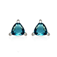 London Blue Topaz Trillion 4mm studs