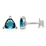 London Blue Topaz Trillion 4mm studs