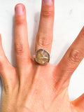 Libyan gold tektite Ring size 8.5