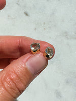 Herkimer Diamond Gold Earrings