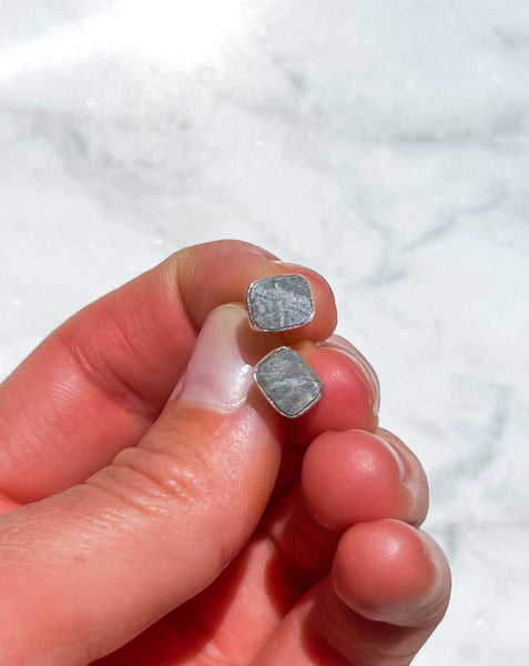 Muonionalusta Meteorite Stud earrings